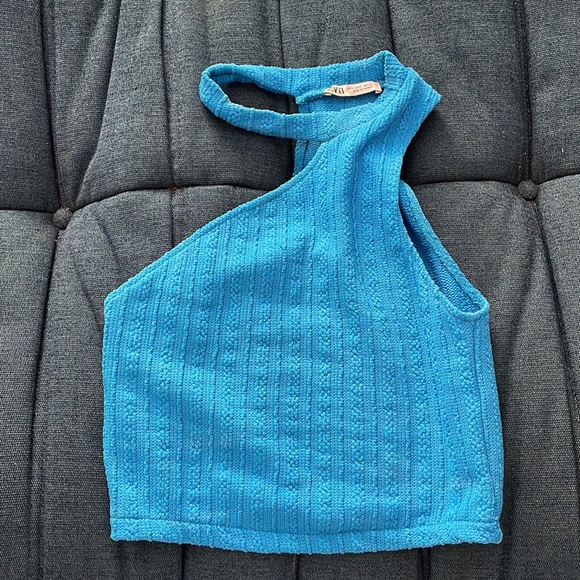 Asymmetrical Blue Top - Picture 4 of 5